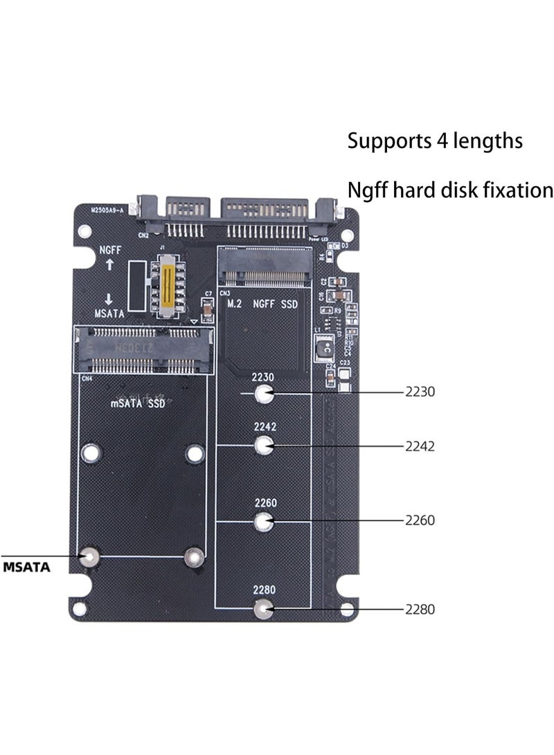 محول 2 في 1 M.2 SATA وmSATA SSD إلى 2.5 بوصة SATA 3.0 – يدعم B-Key NGFF، غير متوافق مع NVMe أو AHCI - Image 5
